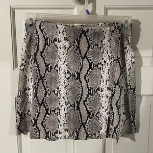 H&M Snake Skin Print Mini Skirt